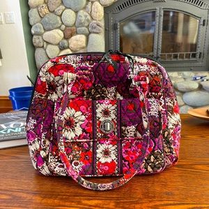 Vera Bradley Turnlock Satchel - Rosewood